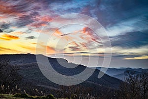 Blue Ridge Mountains at Dusk