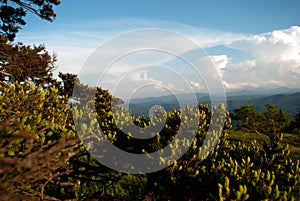 Blue Ridge Mountains evening sky