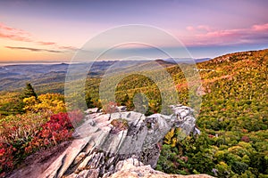 Blue Ridge Mountains landscape at Lin Cove