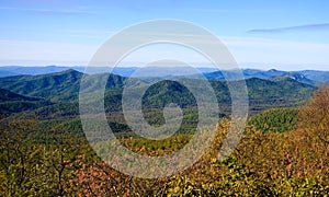 Blue ridge mountains in spring