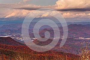 Blue Ridge Mountains at Sunset in North Georgia