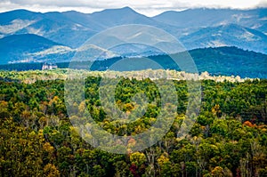 Blue ridge mountains views from the parkway