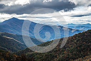 Blue ridge mountains views from the parkway