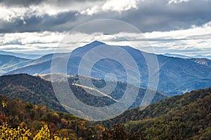 Blue ridge mountains views from the parkway