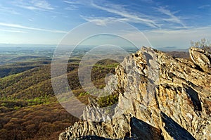 Blue Ridge Mountains Vista near sunset