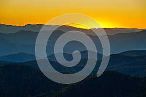 Blue Ridge Parkway Appalachian Mountains Layers photo