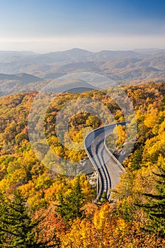 Blue Ridge Parkway in Autumn at Sunrise