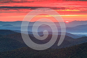 Blue Ridge Parkway Autumn Sunrise Appalachian Mtn