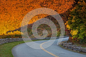 Blue Ridge Parkway in Autumn Western NC