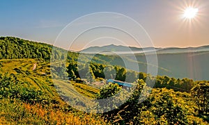 Blue ridge parkway early morning