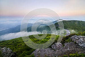 Blue Ridge Parkway North Carolina Mountain Sunset