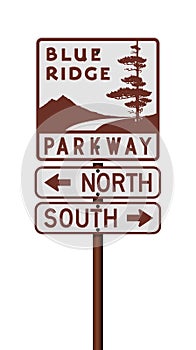 Blue Ridge Parkway road sign