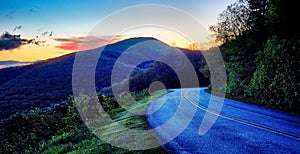 Blue Ridge Parkway summer Appalachian Mountains Sunrise