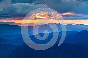 Blue ridges and Mountain Peaks North Carolina