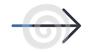 Blue Right Arrow: Forward Direction Vector Graphic, vector design Generative AI