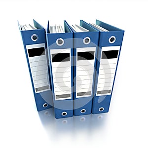 Blue ring binders