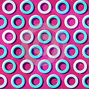 Blue rings seamless pattern.