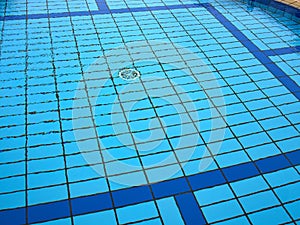 Blue ripped water in swimming pool