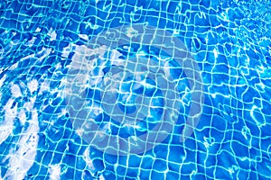 Blue ripped water in swimming pool