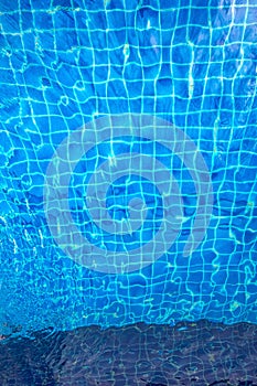 Blue ripped water in swimming pool