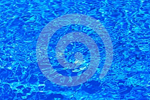 Blue ripped water in swimming pool