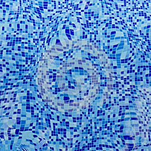 Blue ripped water in swimming pool