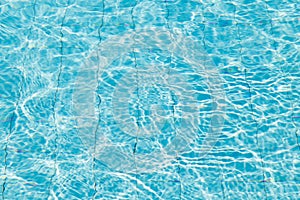 Blue ripped water in swimming pool