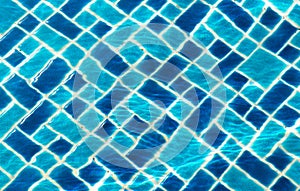 Blue ripped water in swimming pool