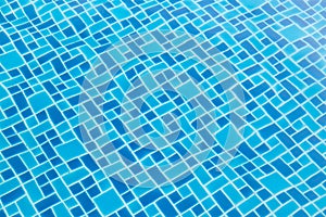 Blue ripped water in swimming pool