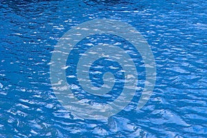 Blue rippled water surface. Water background