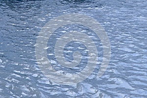 Blue rippled water surface. Water background