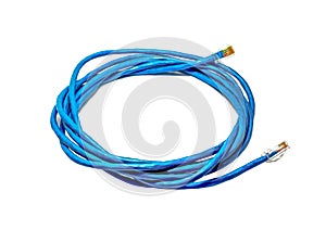 Blue RJ45 computer network connecting cable