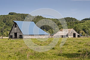 Blue Roof on Barn