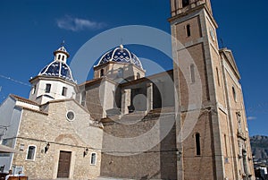 Blue roof of Church in Altea, Spain