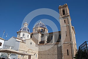 Blue roof of Church in Altea, Spain