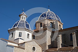 Blue roof of Church in Altea, Spain