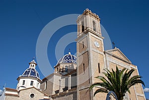 Blue roof of Church in Altea, Spain