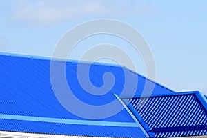 Blue roof metal sheets