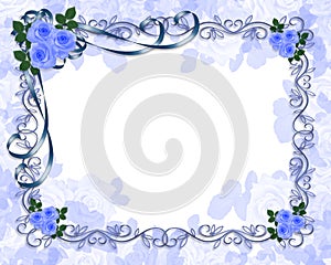 Blue Roses Wedding invitation