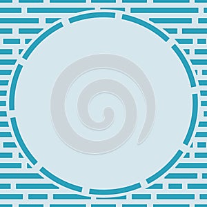 Blue round geometric frame