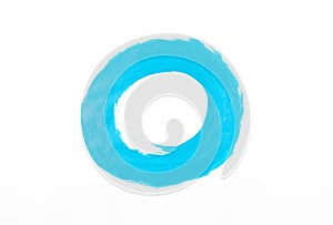 Blue round paint stroke