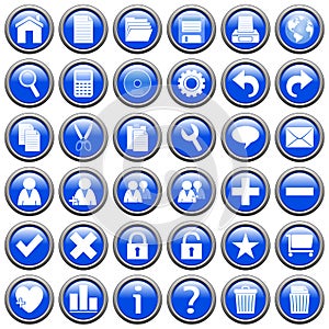 Blue Round Web Buttons [1]