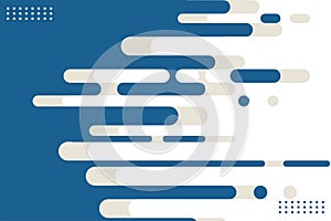 Blue rounded lines background. Abstract dashed lines and dots.Vector