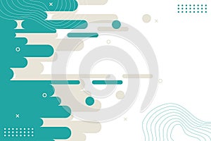 Blue rounded lines background. Abstract dashed lines and dots.Vector