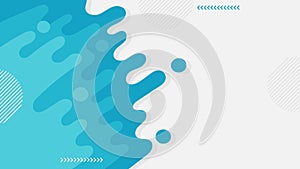 Blue Rounded Lines Background Abstract Liquid Shape Dashed Lines and Dots.Vector Illustration