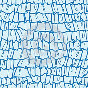 Blue ruffle fabric texture seamless pattern photo