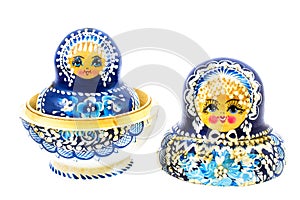 Blue russian dolls