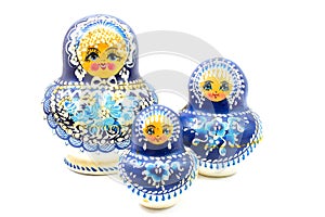 Blue russian dolls