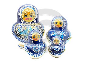 Blue russian dolls