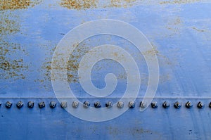 Blue rusted metal textured background